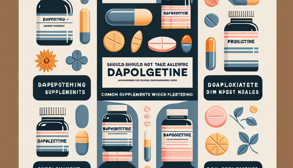 Qué suplementos no deben coincidir con Dapoxetine (Priligy)