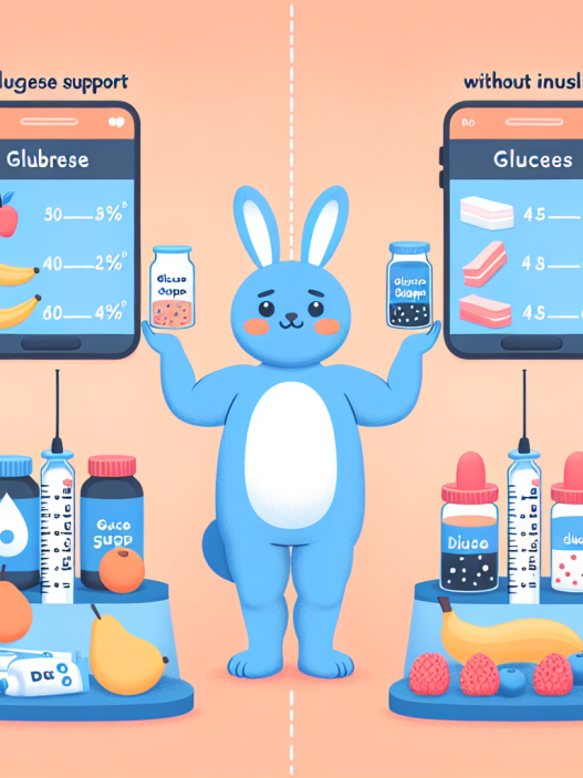 Diferencias en resultados al usar Apoyo a la glucosa con y sin insulina