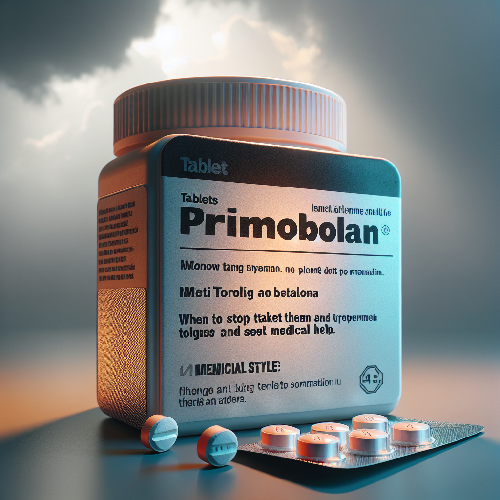 Primobolan (Metenolona) pastillas: cuándo parar y pedir ayuda médica